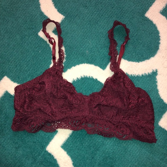 burgundy bralette